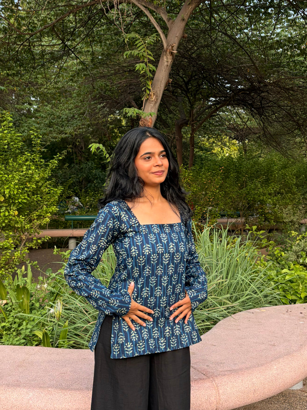 Blue full sleeve only kurti