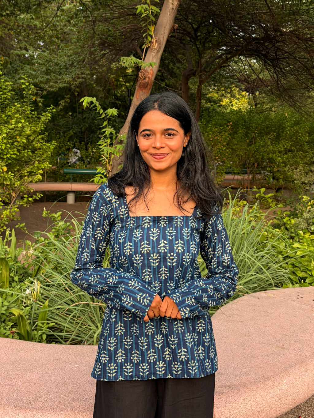 Blue full sleeve only kurti